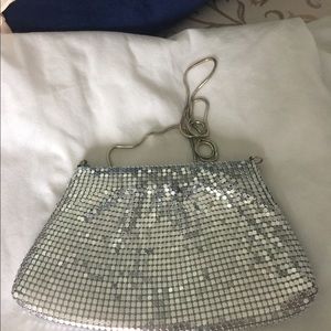 Vintage Silver Sequined Handbag
